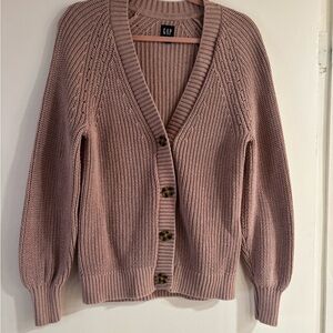 GAP Women's Blush Button-Up Cardigan